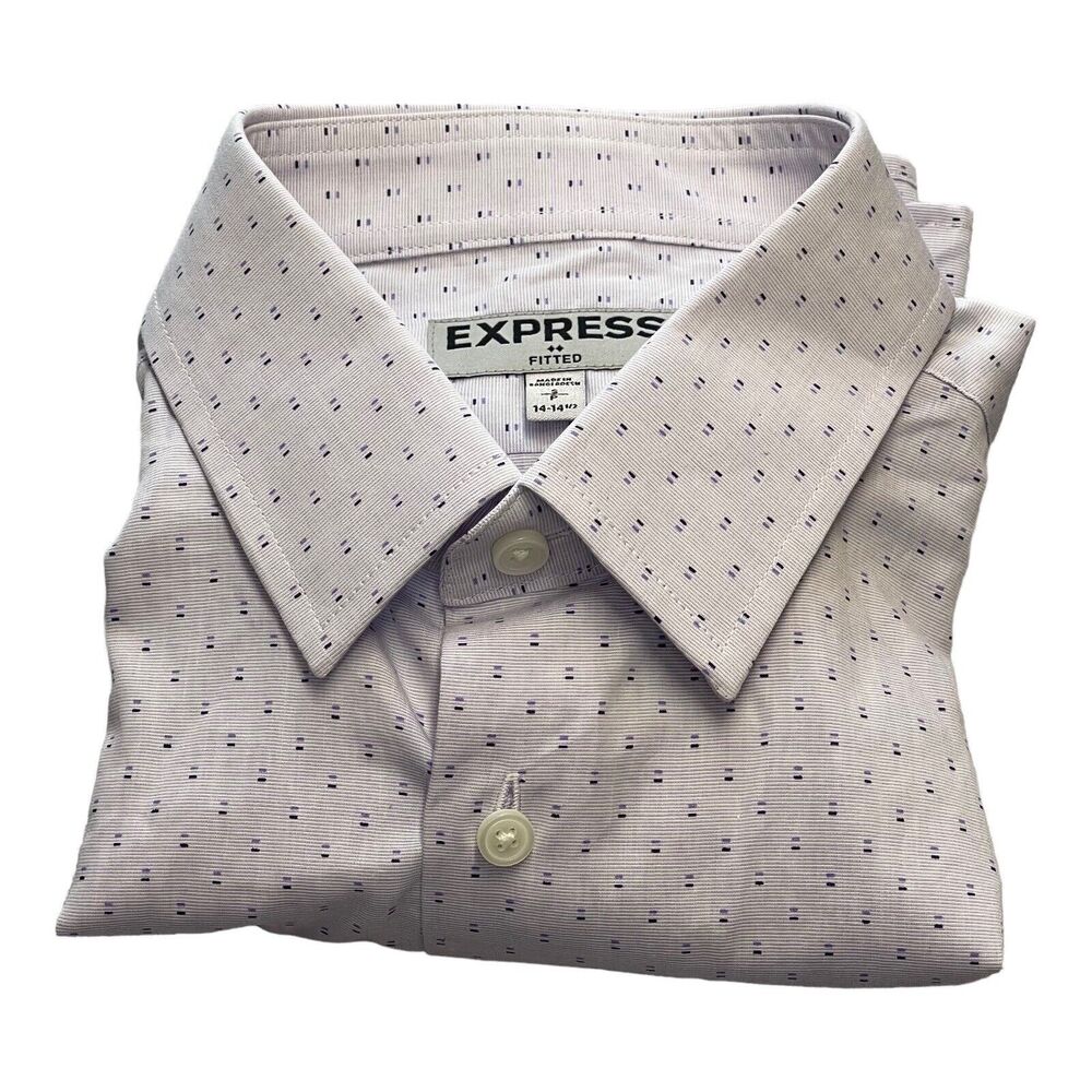 Express Button Up Shirt Men’s Small Multicolor Stretch 14-14 1/2 - Picture 8 of 8